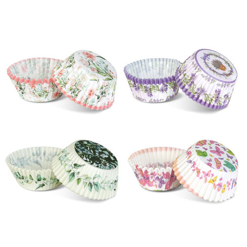 57169A • Sada papierových košíčkov na muffiny - jarná 100 ks (25 x 4 farby) - 7 x 5 x 3,2 cm