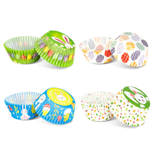 57170A • Sada papierových košíčkov na muffiny - veľkonočná 100 ks (25 x 4 farby) - 7 x 5 x 3,2 cm