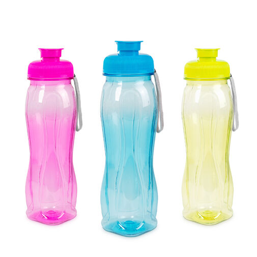 57213 • Športová fľaša - plastová,priehľadná - 750 ml, 3 farby