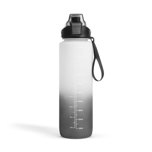 57219C • Športová fľaša - 1 L - opálová - čierno - biely farebný prechod