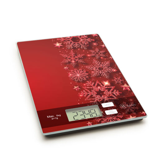 57267N • Kuchynská váha - vianočná - červená