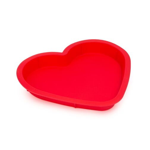 57521 • Silikónová forma na pečenie v tvare srdca - červená