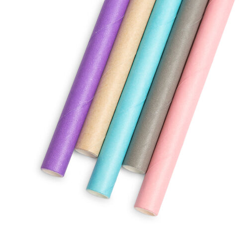 57600H • Papierová slamka - pastelová - 197 x 6 mm - 5 druhov - 150 ks / balenie