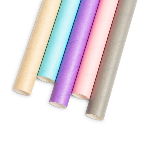 57602H • Papierová slamka - pastelová - 197 x 10 mm - 5 druhov - 80 ks / balenie