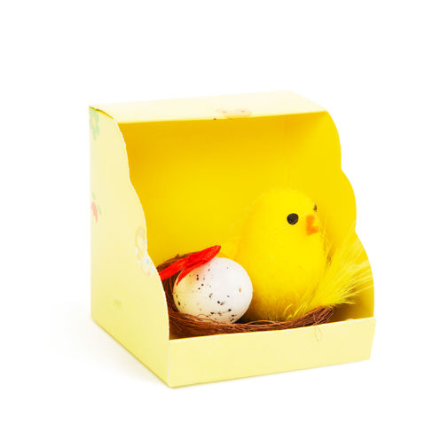57909 • Veľkonočná dekorácia - kuriatka v hniezde - 1 ks / balenie