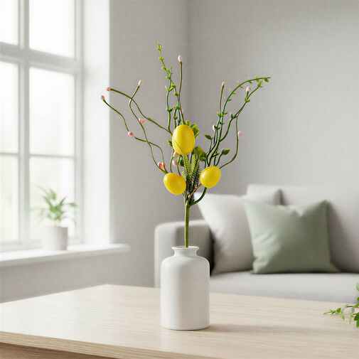 57926B • Veľkonočný stromček z vajíčok - žltý - 28 x 16 cm