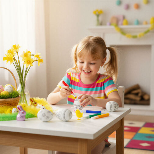 57946 • Veľkonočná sada na farbenie vajíčok s fixkou - 6 ks / balenie