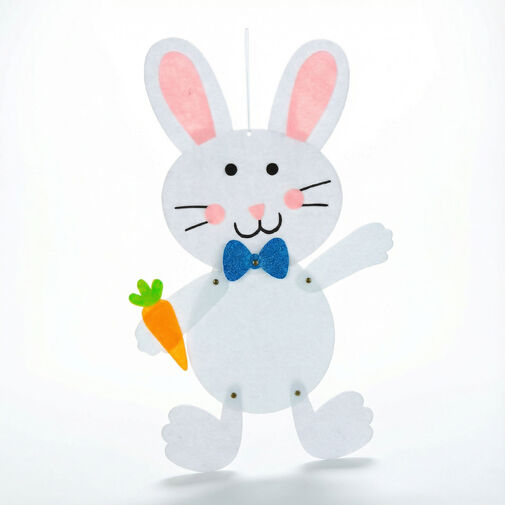 57964B • Veľkonočná závesná dekorácia - zajačik, filc