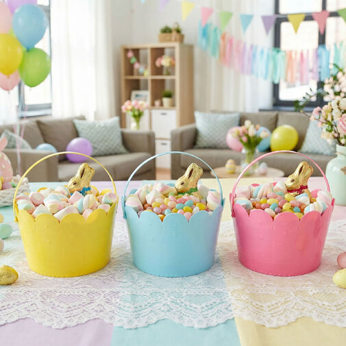 57972 • Veľkonočný košík - 3 farby - Ø20 x 13 cm