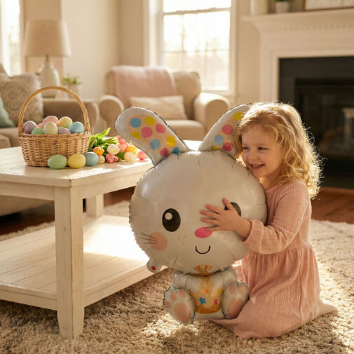 57979 • Veľkonočný balón - zajačik - hliníková fólia - 78 cm