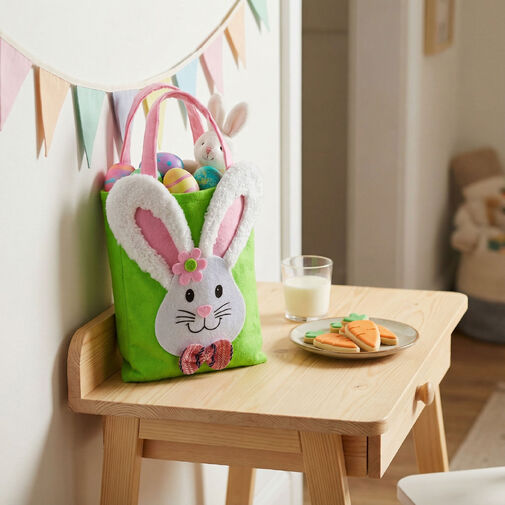 57982 • Veľkonočná filcová taška - zajačik - 24 x 20 cm - 2 farby