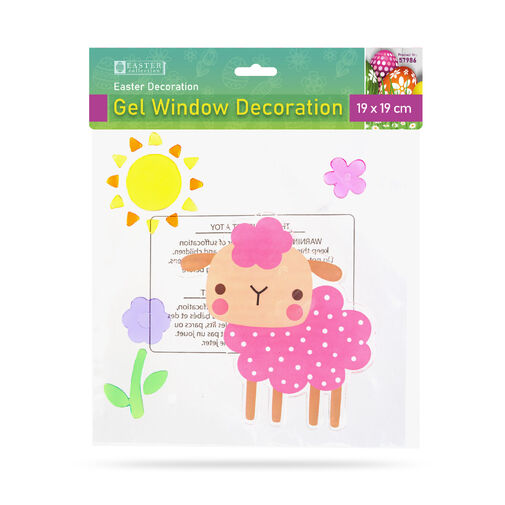 57986 • Veľkonočná dekorácia – gélová okenná dekorácia – 19 x 19 cm – viacero druhov