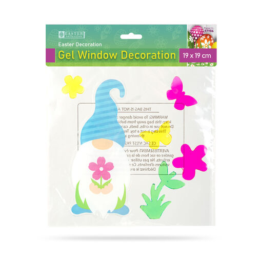 57986 • Veľkonočná dekorácia – gélová okenná dekorácia – 19 x 19 cm – viacero druhov