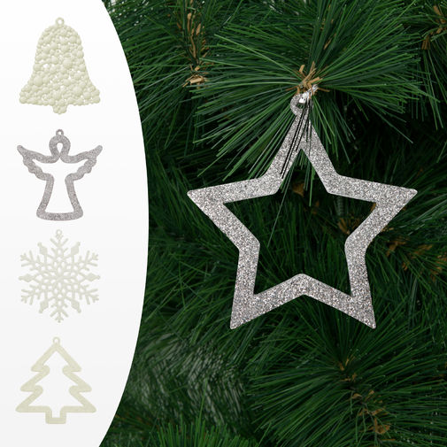 58023X • Ozdoba na vianočný strom - viac druhov - 10 cm - 2 ks / balenie