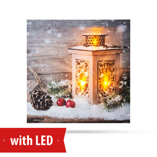 58031C • Vianočný LED obrázok - s vešiakom na stenu, 2 x AA, 30 x 30 cm