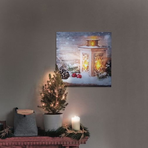 58031C • Vianočný LED obrázok - s vešiakom na stenu, 2 x AA, 30 x 30 cm