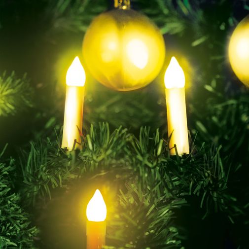 58037A • Vianočná LED sviečková reťaz - teplá biela - 10 - 2 x AA