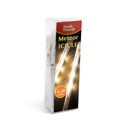 58038A • Meteor cencúľ - 60 LED - 11,5 cm - teplá biela - 3 x AA