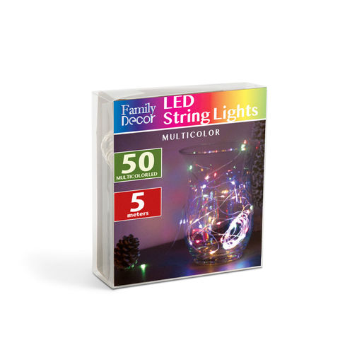 58041B • Vianočná LED sveteľná reťaz - 5 m - 50 LED - multicolor - 3 x AA
