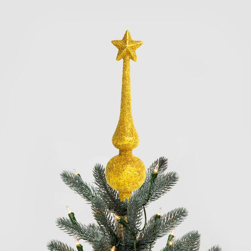 58062A • Ozdoba na špic vianočného stromu - 18,5 cm - zlatá