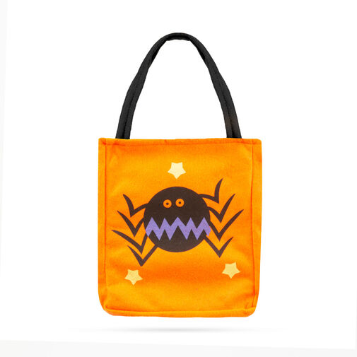 58077A • Halloweenska darčeková taška - textilná, pavúk 18 x 22 cm