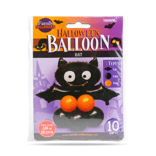 58080G • Halloweensky balón - netopier - 10 ks / balenie 