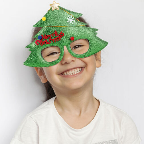 58083A • Party okuliare - vzor vianočný strom