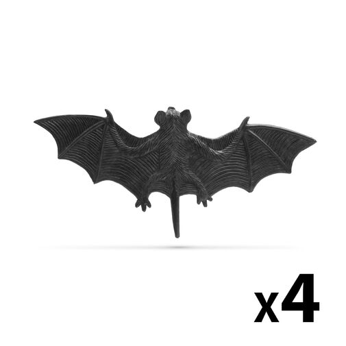 58103A • Sada netopierov - halloweenska dekorácia - čierny - 4 ks / balenie