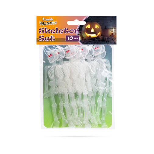 58104 • Sada fosforeskujúcich kostier - halloweenska dekorácia - 10 ks / balenie