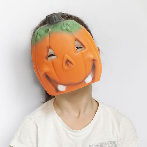 58118A • Halloweenska maska - tekvica - oranžová