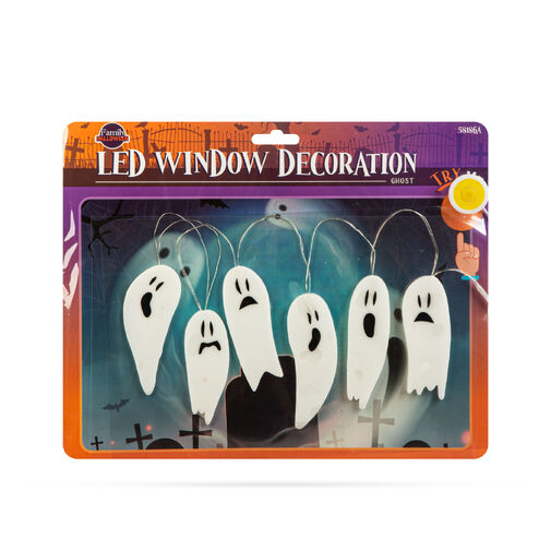 58186A • Halloweenska LED dekorácia do okna - gél - duch - 85 cm