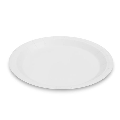 58235A • Sada papierových tanierov - biele - 23 cm - 12 ks / balenie
