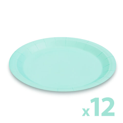 58235B • Sada papierových tanierov - modré - 23 cm - 12 ks / balenie