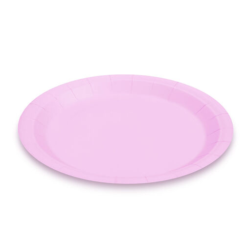 58235C • Sada papierových tanierov - ružová - 23 cm - 12 ks / balenie