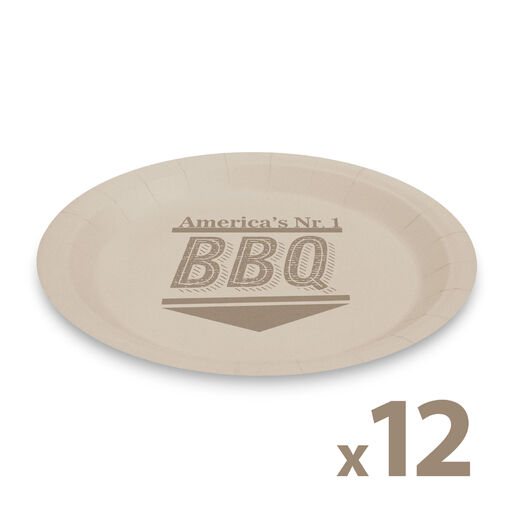 58235D • Sada papierových tanierov - BBQ - 23 cm - 12 ks / balenie