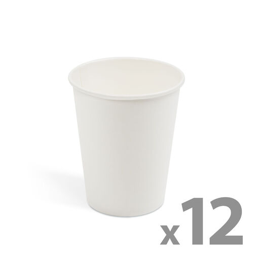 58237A • Papierový pohár - biely - 2,5 dl - 12 ks / balenie