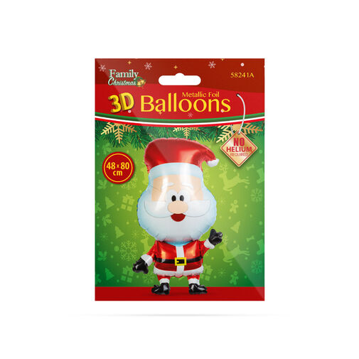 58241A • Vianočný balón - hliníková fólia - mikuláš - 80 x 48 cm