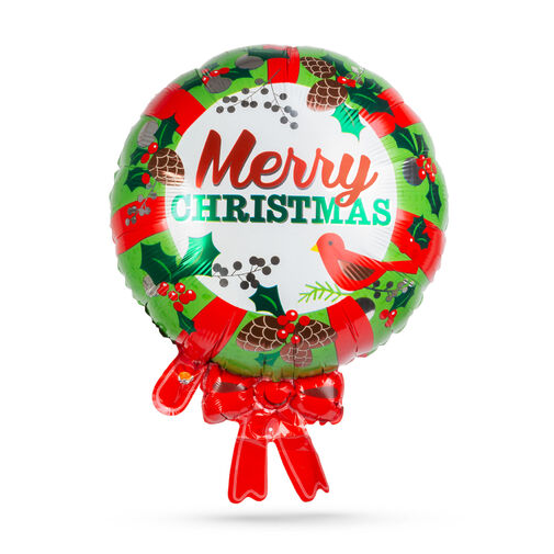 58241G • Vianočný balón - hliníková fólia - veniec - 64 x 49 cm