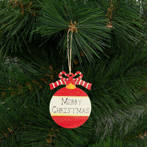 58247B • Ozdoba na vianočný strom - guľa - zavesitelná - 8 x 10 cm