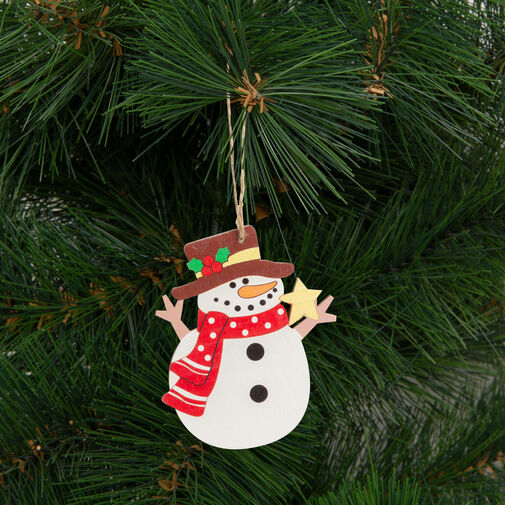 58247C • Ozdoba na vianočný strom - snehuliak - zavesitelné - 8,2 x 10 cm
