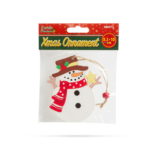 58247C • Ozdoba na vianočný strom - snehuliak - zavesitelné - 8,2 x 10 cm