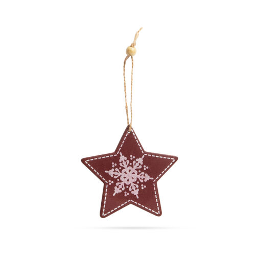 58247E • Ozdoba na vianočný strom - hviezda - zavesitelné - 9,6 x 9,3 cm