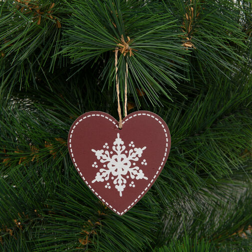 58247F • Ozdoba na vianočný strom - srdce - zavesitelné - 9 x 9 cm