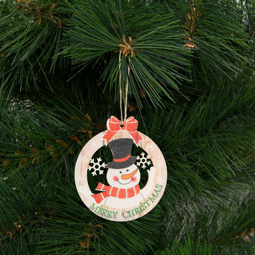 58248B • Ozdoba na vianočný strom - snehuliak - zavesitelné - 8,5 x 9,5 cm