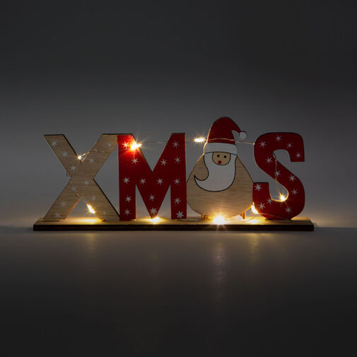 58249A • Vianočná LED ozdoba na policu - mikuláš  - 21 x 4 x 8,5 cm