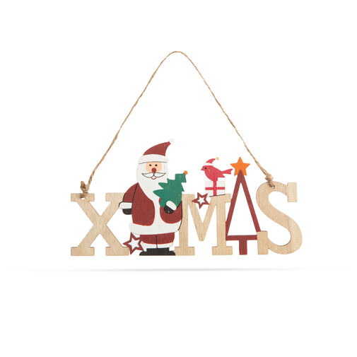 58250A • Vianočná dekorácia z dreva - mikuláš - s vešiakom - 17 x 9 cm
