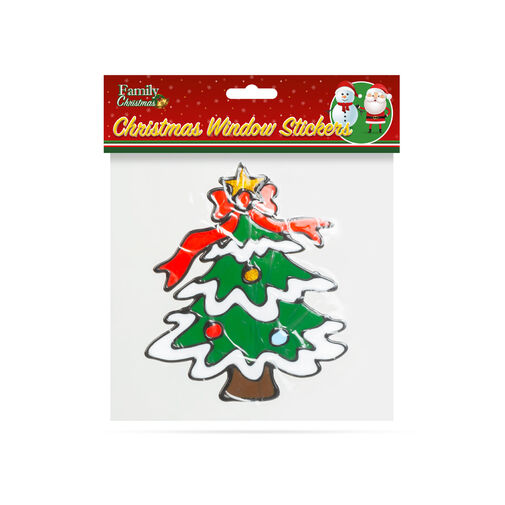58258E • Vianočná dekorácia na okno - vianočný strom - 18 x 18 cm