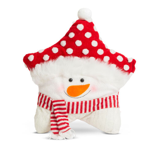 58262B • Vianočný 3D dekoratívny vankúš - snehuliak - 37 x 43 cm