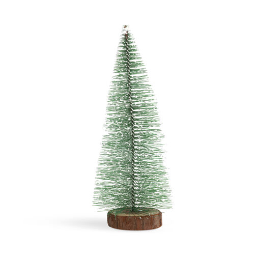 58269B • Mini dekoračný umelý vianočný strom - 25 cm - zasnežený, zelený