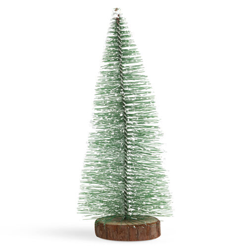 58269C • Mini dekoračný umelý vianočný strom - 30 cm - zasnežený, zelený